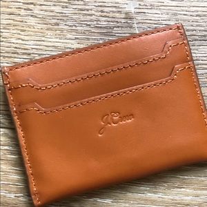 J. Crew Italian leather card holder